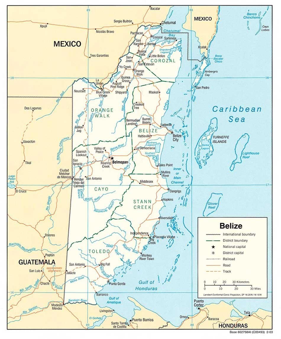 伯利兹河地图