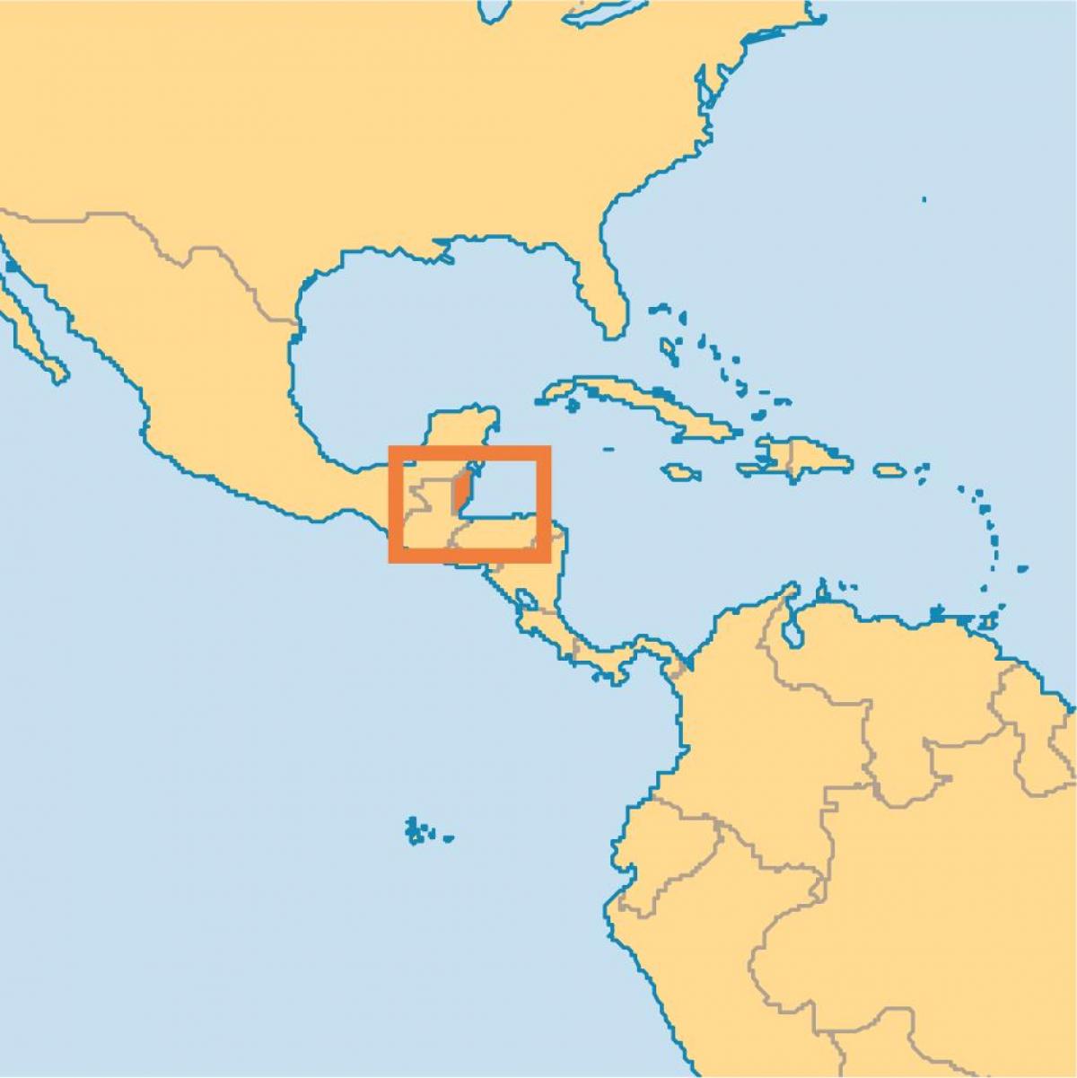 伯利兹在世界地图上的位置