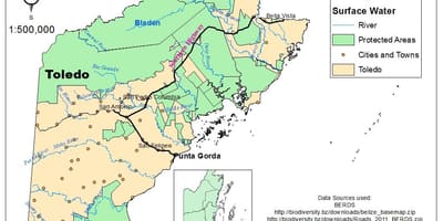 地图托莱多区，伯利兹